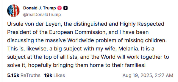 Скриншот: Truth Social