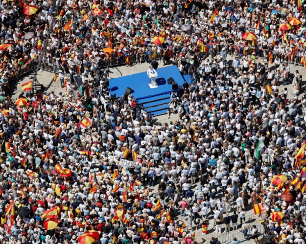 In Spain, thousands of people took to streets demanding the resignation of the government