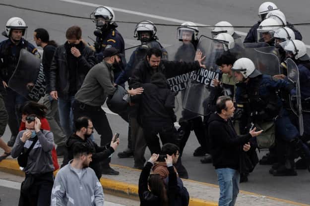 Протест в Афинах