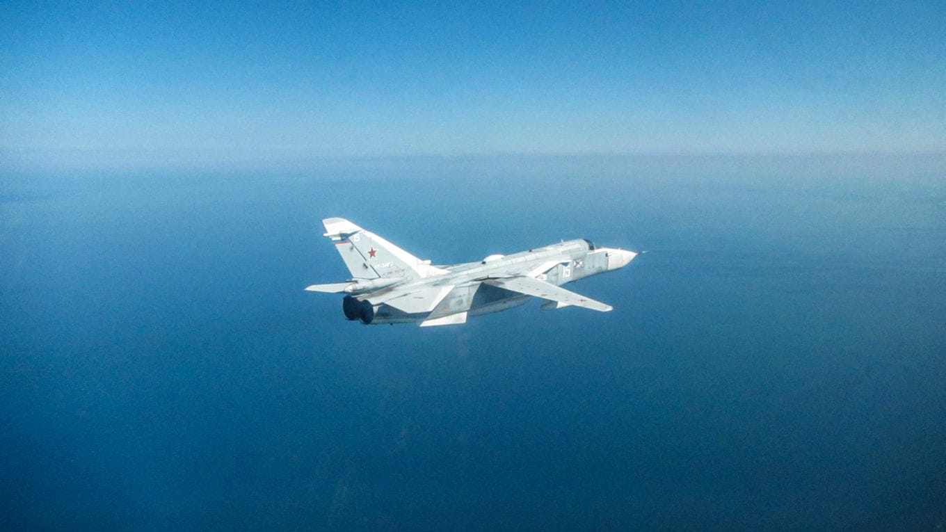 Перехоплений Су-24. Фото британських ВПС