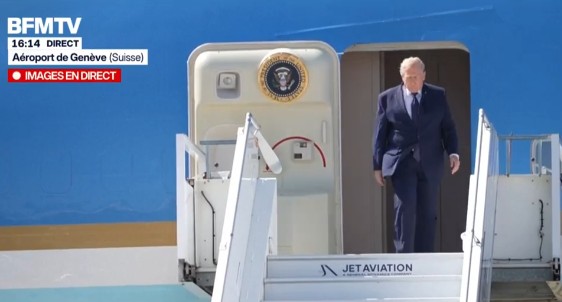 Трамп прибув до Женеви, звідки вирушає на саміт G7 Трамп прибув до Женеви, звідки вирушає на саміт G7