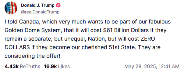 Скриншот: Truth Social Скриншот: Truth Social