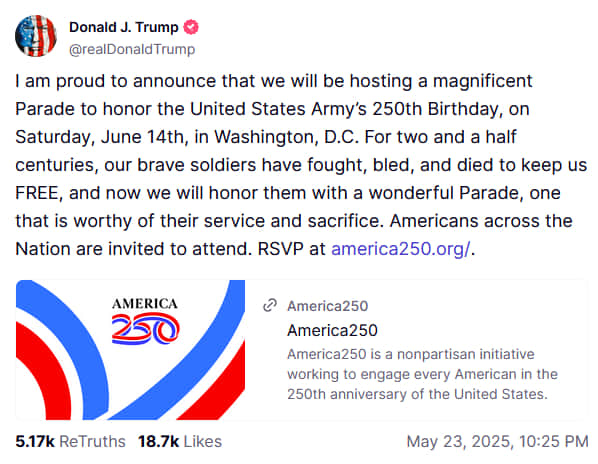 Скриншот: Truth Social Скриншот: Truth Social