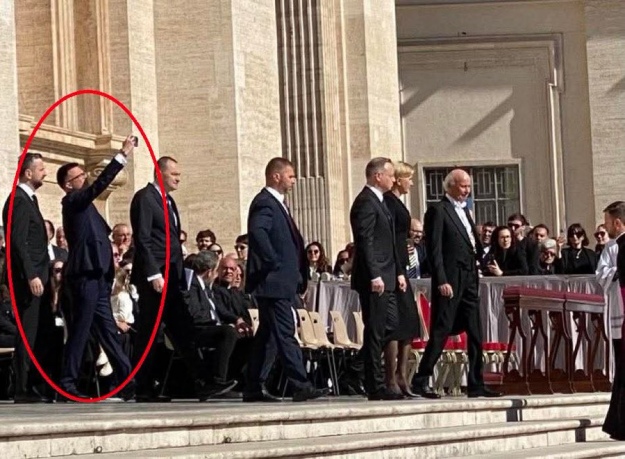 In Poland, they were outraged through the Seimas Speaker who used the mobile at the Pope’s funeral