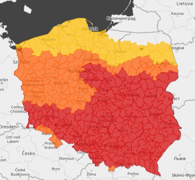 Спекотна погода в Польщі