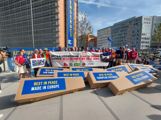 Протест металургів у Брюсселі