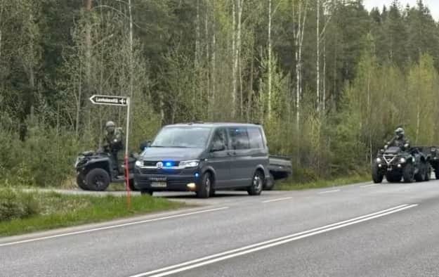 In Finland, two civilian helicopters with 5 people were on board