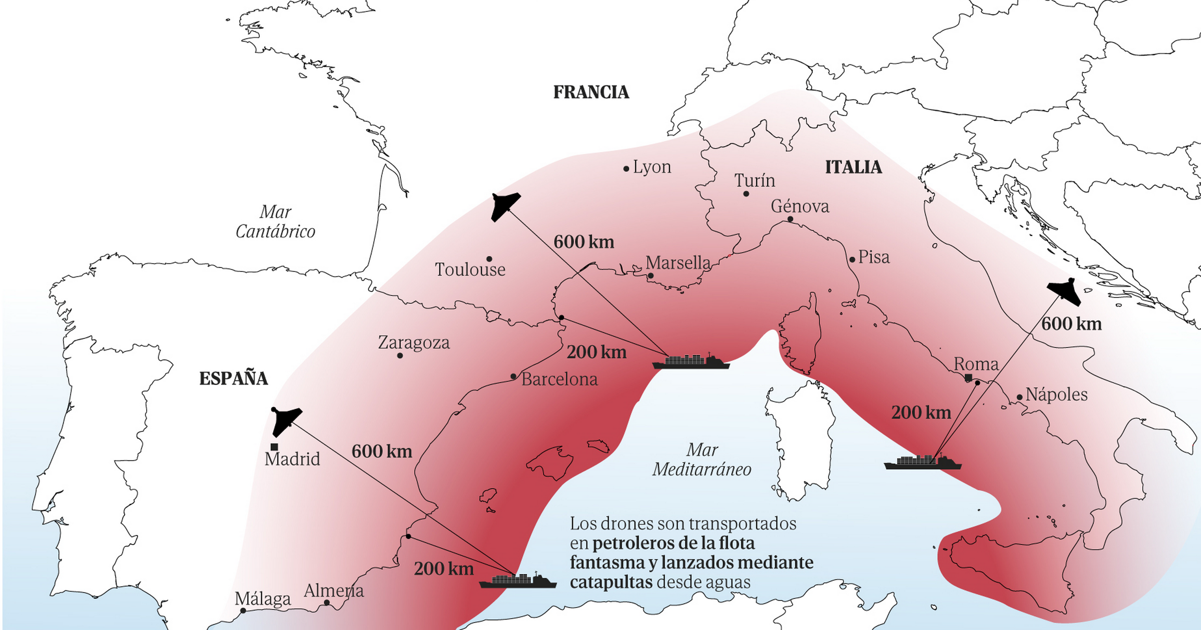 ЦРУ попереджає про можливі атаки дронів РФ на Іспанію, Францію чи Італію