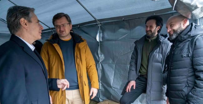Зустріч з Блінкеним на українсько-польському кордоні. Фото надане Георгієм Тихим 
