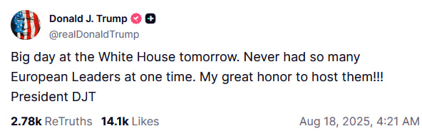 Скриншот: Truth Social