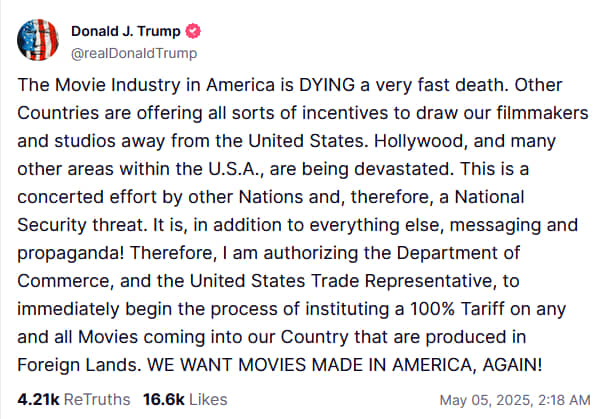 Скриншот: Truth Social